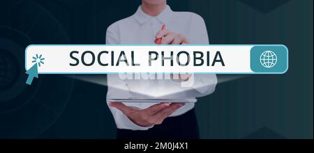 Conceptual display Social Phobia. Business showcase overwhelming fear of social situations that are distressing Stock Photo