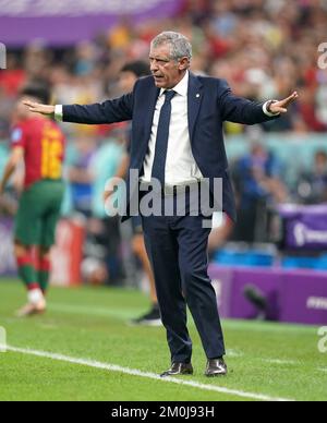 Portugal manager Fernando Santos during the FIFA World Cup Round of Sixteen match at the Lusail Stadium in Lusail, Qatar. Picture date: Tuesday December 6, 2022. Stock Photo