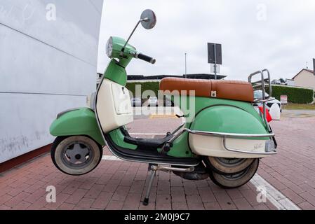 Bra, Cuneo, Italy - November 30, 2022: LML Star is a scooter model derived from the piaggio vespa produced by the Indian motorcycle manufacturer LML L Stock Photo