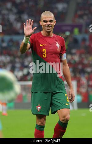 Lusail, Qatar. 06th Dec, 2022. Kepler Pepe of Portugal waves to the fans during the FIFA World Cup Qatar 2022 round of 16 match between Portugal and Switzerland at Lusail Stadium, Lusail, Qatar on 6 December 2022. Photo by Peter Dovgan. Editorial use only, license required for commercial use. No use in betting, games or a single club/league/player publications. Credit: UK Sports Pics Ltd/Alamy Live News Stock Photo