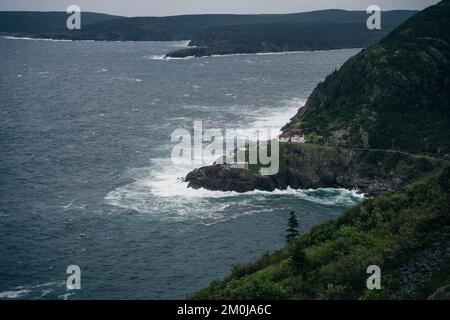 Historic Fort Amherst and lighthouse at The Narrows leading to St. John's, Newfoundland and Labrador, Canada. High quality photo Stock Photo