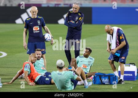 Head Coach of Brazil Tite during Brazil training session at Al Arabi SC Stadium in Doha, Qatar on December 6, 2022. Photo: Goran Stanzl/PIXSELL Stock Photo