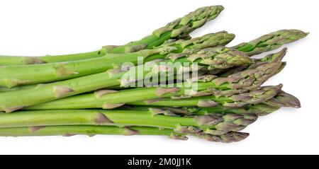 Green asparagus, isolated on white background. Asparagus officinalis, sparrow grass Stock Photo