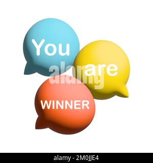 All the best. Beautiful illustration with three multicolored bubbles Stock Vector