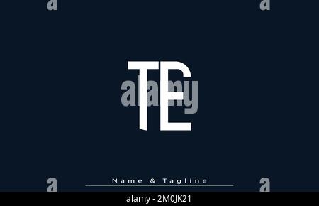 Alphabet letters Initials Monogram logo TE , ET Stock Vector