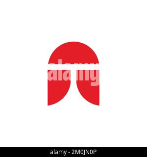 letter nt swoosh geometric logo vector Stock Vector
