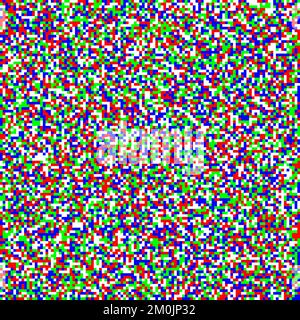 Seamless pixelated tv noise texture. Television signal noise grain. Screen interferences and glitches. Grunge vector  Stock Vector