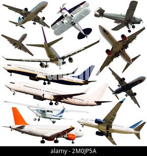 passenger-airplanes-isolated-on-white-stock-photo-alamy