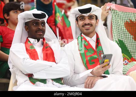 Doha, Qatar. 06th Dec, 2022. Portugal fans look on during the 2022 FIFA World Cup Round of 16 match at Lusail Stadium in Doha, Qatar on December 06, 2022. Photo by Chris Brunskill/UPI Credit: UPI/Alamy Live News Stock Photo
