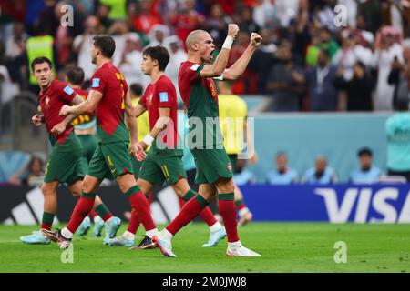 Lusail Stadium, Qatar. 6th Dec, 2022. FIFA World Cup, final 16 stage,  Portugal versus Switzerland: Fans of Portugal with a wish list banner  Credit: Action Plus Sports/Alamy Live News Stock Photo - Alamy