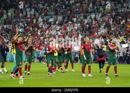 Lusail, Qatar. 06th Dec, 2022. Lusail Stadium LUSAIL, QATAR - DECEMBER 6: Players of Portugal applauds the fans after the FIFA World Cup Qatar 2022 Round of 16 match between Portugal and Switzerland at Lusail Stadium on December 6, 2022 in Lusail, Qatar. (Photo by Florencia Tan Jun/PxImages) (Florencia Tan Jun/SPP) Credit: SPP Sport Press Photo. /Alamy Live News Stock Photo