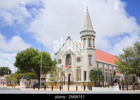 ORANJESTAD, ARUBA - JULY 17, 2022: Pro-Catedral San Francisco Di Asis, the main Roman Catholic church in Oranjestad on Aruba Stock Photo