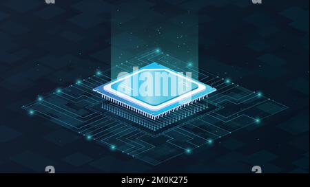 Quantum computer concept Stock Vector