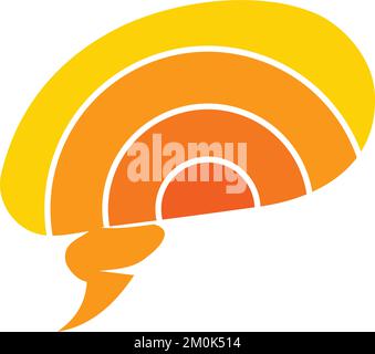 Brain Logo design vector template Icon Illustration Brand Identity Stock Vector