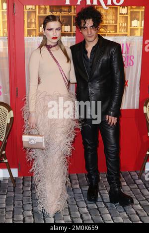 Camille Razat and Etienne Baret attend the 