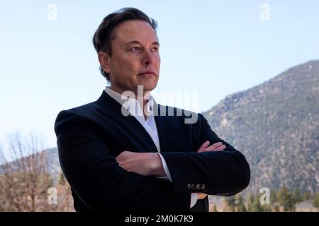 Portrait of Elon Musk, the richest man in the world and CEO of Tesla, SpaceX, and Twitter. Musk is also Founder of The Boring Company and co-founder of Neuralink, OpenAI, and the online bank x.com, which merged with Confinity to become PayPal. Stock Photo