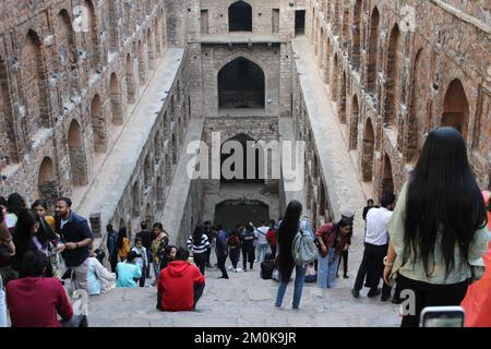 Agrasen ki Baoli or Ugrasen ki Baodi is a historical step well near Connaught Place in New Delhi, India Stock Photo