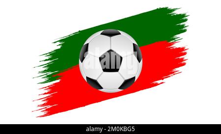 Portugal football soccer vector and Portugal flag colors grunge vector image Stock Vector