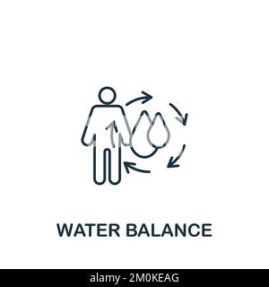 Water Balance icon. Monochrome simple Detox Diet icon for templates, web design and infographics Stock Vector