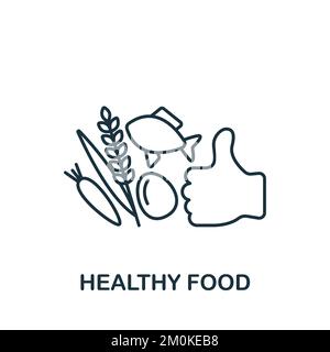Healthy Food icon. Monochrome simple Detox Diet icon for templates, web design and infographics Stock Vector
