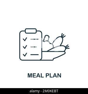 Meal Plan icon. Monochrome simple Detox Diet icon for templates, web design and infographics Stock Vector