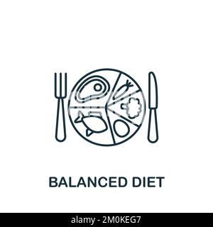 Balanced Diet icon. Monochrome simple Detox Diet icon for templates, web design and infographics Stock Vector