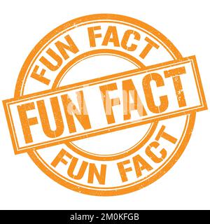 FUN FACT text written word on orange round stamp sign Stock Photo