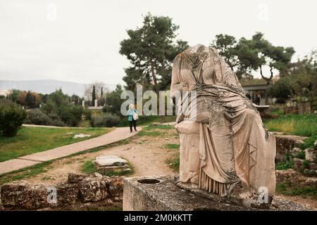 kerameikos cemetery athens greece Stock Photo