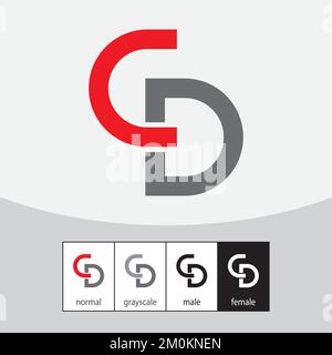 C and D Letter Logo. - Vector. Vector illustration Stock Vector