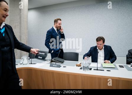 THE HAGUE - Minister Hugo de Jonge (Public Housing and Spatial Planning) and Jaco Geurts (CDA) during a consultation in the House of Representatives about the Housing Rents Implementation Act. The minister wants to change the law that caps rent increases in order to keep rents affordable in the private sector. ANP BART MAAT netherlands out - belgium out Stock Photo