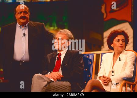 Italian magistrate Pier Luigi Vigna (right) and Tiziana Parenti at the