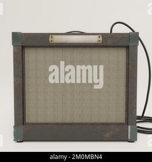 guitar amp isolated on white background 3d illustration Stock Photo