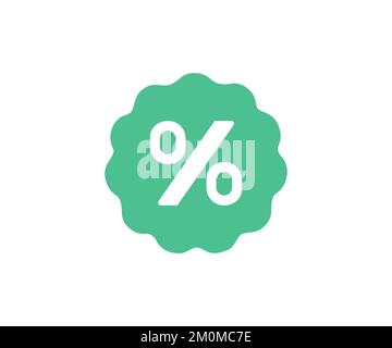 Percentage label, Discount label icon logo design. Percent price tag. Discount. Sales with an excellent offer for shopping, special offer promotion. Stock Vector