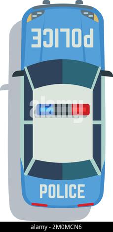 Patrol auto top view. Police car icon Stock Vector Image & Art - Alamy