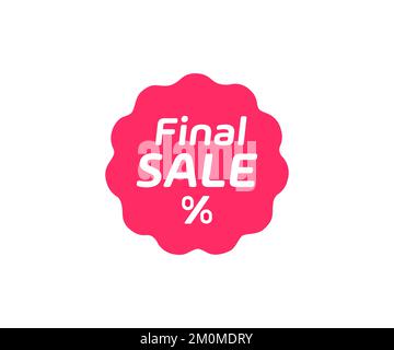 Final Sale quality label of sticker logo design. Best offer for sale. Labels for promotion, advertising, marketing and shopping. Stock Vector