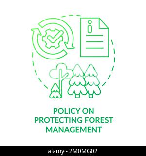 Sustainable business model green gradient concept icons set Stock ...