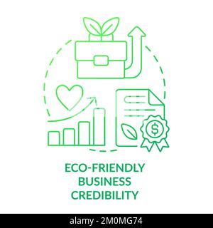 Eco-friendly business credibility green concept icon Stock Vector Image ...