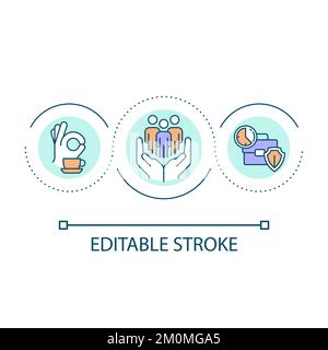 Healthy work environment loop concept icon Stock Vector
