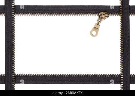 Zipper frame with zip lock Stock Photo