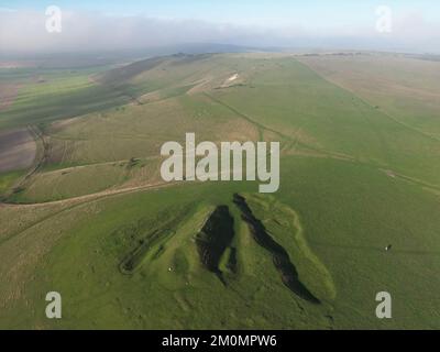 Adam's Grave Neolithic long barrow. Alton Barnes. Wiltshire. England. UK Stock Photo