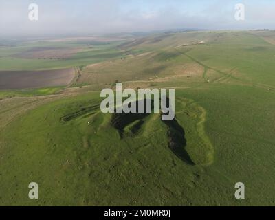 Adam's Grave Neolithic long barrow. Alton Barnes. Wiltshire. England. UK Stock Photo