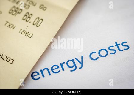 Electricity energy support scheme voucher receipt in England UK Stock ...