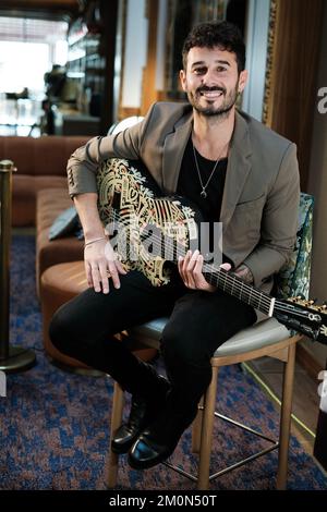 Madrid, Spain. 07th Dec, 2022. Singer Antonito Molina seen during the presentation of his new album 'El Club de Los Soñadores' at the Wellington hotel in Madrid. Credit: SOPA Images Limited/Alamy Live News Stock Photo