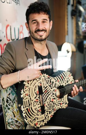 Madrid, Spain. 07th Dec, 2022. Singer Antonito Molina seen during the presentation of his new album 'El Club de Los Soñadores' at the Wellington hotel in Madrid. Credit: SOPA Images Limited/Alamy Live News Stock Photo