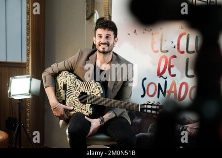 Madrid, Spain. 07th Dec, 2022. Singer Antonito Molina seen during the presentation of his new album 'El Club de Los Soñadores' at the Wellington hotel in Madrid. Credit: SOPA Images Limited/Alamy Live News Stock Photo