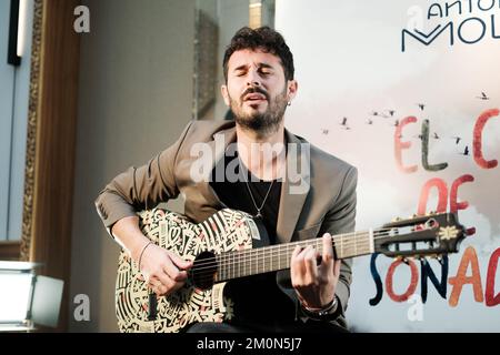 Madrid, Spain. 07th Dec, 2022. Singer Antonito Molina seen during the presentation of his new album 'El Club de Los Soñadores' at the Wellington hotel in Madrid. (Photo by Atilano Garcia/SOPA Images/Sipa USA) Credit: Sipa USA/Alamy Live News Stock Photo