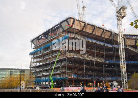 London, UK 7th December 2022. New Google headquarters under construction in King's Cross. Stock Photo