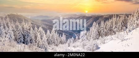 Winter Landscape Black Forest, Germany Stock Photo