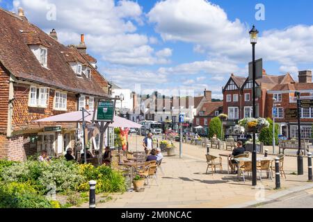 Battle East Sussex Burtons Tearooms and shops on high street Battle High street in the ancient town of Battle east Sussex England UK GB Europe Stock Photo