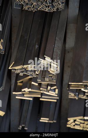 Iron bars as a texture of metal coil in stock Stock Photo